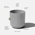 Veradek Round Lima Plastic Planter Pots - Image 2
