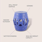 JONATHAN Y TBL1022D Lucky Coins 16" Chinese Ceramic Drum Indoor/Outdoor Garden - Image 4