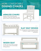 SERWALL 11-Piece Outdoor Dining Set, All Weather HDPE Outdoor Furniture Set - Image 7