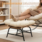 NICESOUL Indoor Outdoor Ottoman Set of 2, Large Wide Double Patio Footstool - Image 3