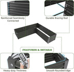 A ANLEOLIFE 8-Pack 70x60x18 in & 74x74x18 in Deep Root Galvanized Raised Garden - Image 3