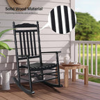 VINGLI Wooden Rocking Chair, Outdoor Chair - Image 6