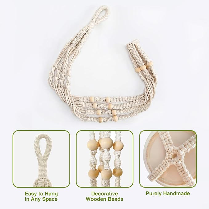 Macrame Plant Hanger Indoor Set of 4 - Image 7