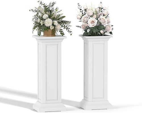 36in Tall Resin Planter Set of 2, Large Outdoor Planter by OutdoorLivingPerfected