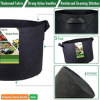 3-Pack 20 Gallon Thickened Plant Grow Bags Large Heavy Duty Fabric Plant Pots - Image 6