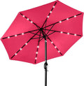 Best Choice Products 10ft Solar Polyester LED Lighted Patio Umbrella w/Tilt by BestChoiceProducts
