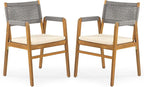 Christopher Knight Home Pasco Acacia Wood Outdoor Dining Table Set - Image 9