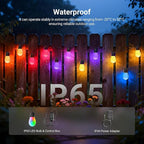 NEEWER 96ft Outdoor String Lights, App Control Smart AI RGBW Hanging Outside - Image 6