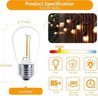 Meconard 24 Pack LED S14 Replacement Light Bulbs, Shatterproof Outdoor 1 Watt - Image 3