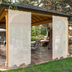 SpaceDresser Waterproof Outdoor Sheer Curtains by SpaceDresser
