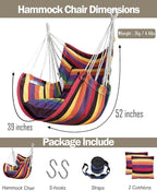 Halalona Hammock Chair Hanging Hammock Chair Rope Swing 2 Cushions - Image 6
