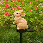 Bunny Garden Ornaments Rabbit Solar Decor Outdoor Statue Lawn Yard Decorations - Image 3