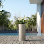 Kante 18.9 Inch Tall Cylindrical Planter, Large Round Plant Pots - Image 6