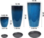 24/21/11 Inch Tall Planter Pots Garden Plastic Planters - Image 6