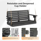 VINGLI Heavy Duty 1600 LBS HDPE Porch Swing Outdoor - Image 2