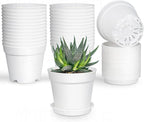 28 Pack 4 inch Small Plant Pots, Plastic Planters by SwinDuck