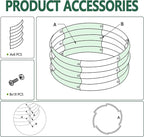 2PCS 2x2x1FT Galvanized Raised Garden Bed Kit, Vegetable Boxes-Round Metal - Image 4