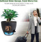 12inch 2Pack Large Self Watering Planters, Plastic Plant Pots - Image 5