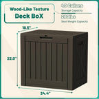 Devoko 40 Gallon Deck Box Outdoor Storage Box Waterproof - Image 7