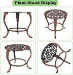 OwnMy Heavy Duty Cast Iron Plant Stand Vintage Wrought Iron Flower Pot Holder - Image 4