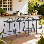 VINGLI 2 PCS Outdoor Swivel Bar Stools, 30 Inch Metal Barstools - Image 6
