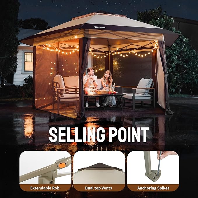 CROWN SHADES 13x13 Pop Up Gazebo - Image 5