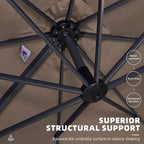 PURPLE LEAF 10' X 13' Patio Umbrella Outdoor Cantilever Rectangle Umbrella - Image 4