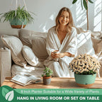 Set of 2-8 Inch Hanging Planters - Image 4