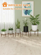 5 Pack Heavy Duty Rustproof Iron Corner Flower Pot Stand Holder, Round Supports - Image 7