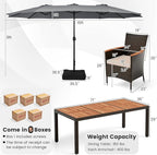 Tangkula 11 Piece Rattan Outdoor Dining Set - Image 8