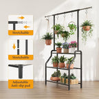 Plant Stand Indoor Outdoor, 3-Tier Heavy Duty Metal Hanging Plant Shelf - Image 4