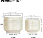 8 Inch + 6 Inch Ceramic Plant Pots Indoor - Image 3