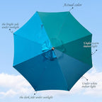 Blissun 9' Outdoor Patio Umbrella, Outdoor Table Umbrella, Yard Umbrella - Image 2