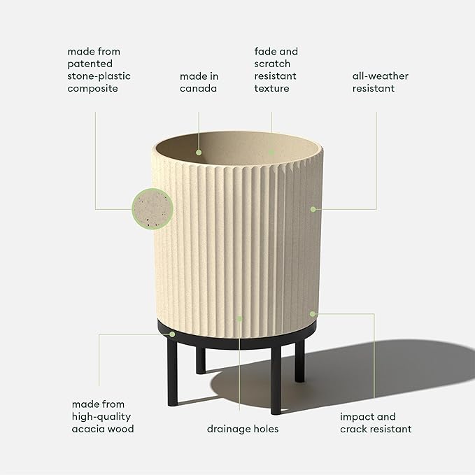 Veradek Demi Series Round Planter w/Stand - Image 2