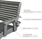 HDPE Porch Swing with 18/8 Stainless Steel Bolts, Ergonomic Design, Ultra - Image 4