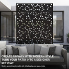 Metal Privacy Screen Outdoor 6FT – Laser-Cut Geometric Mosaic Decorative Steel - Image 2