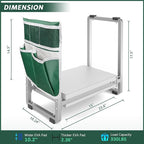 FLINTER 10.2" Wider Garden Kneeler and Seat, Heavy Duty Thick Gardening Bench - Image 2