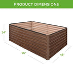 Best Choice Products 8x4x2ft Outdoor Metal Raised Garden Bed, Deep Root Planter - Image 3