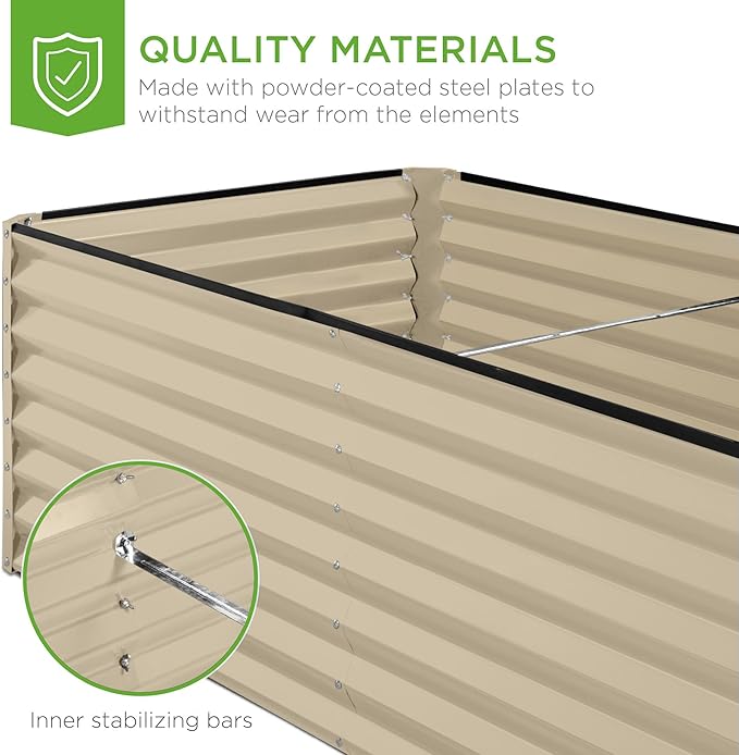 Best Choice Products 6x3x2ft Outdoor Metal Raised Garden Bed, Deep Root Box - Image 6