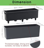GardenBasix Elongated Self Watering Planter Pots Window Box 5.5 x 16 inch - Image 2