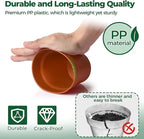 T4U 4 Inch Plant Pots 18-Pack, Small Flower Pots - Image 3