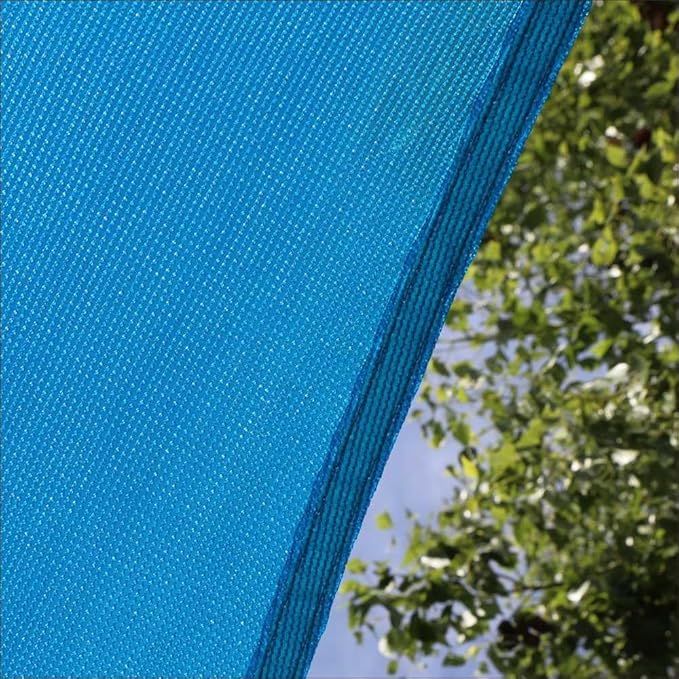 Amgo Custom Size 12' x 15' x 19.2' Blue Right Triangle Sun Shade Sail Order to - Image 8