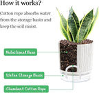 Self Watering Pots for Indoor Plants, 5 & 4 Inch Stylish Flower Pots - Image 3