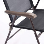 Giantex Set of 2 Patio Folding Chairs, Outdoor Patio Dining Chairs w/Armrest - Image 9