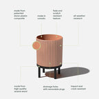 Veradek Demi Series Round Planter w/Stand - Image 2