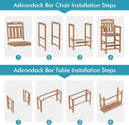 Ciokea Outdoor Bar Height Table Set of 5, Heavy-Duty All-Weather HDPE Patio Bar - Image 9