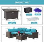 Kullavik 7 Pieces Outdoor Patio Furniture Set - Image 5