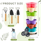 Umigy 2 Set Multicolor 7 Tier Stackable Vertical Planters - Image 2