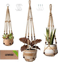 3 Pack Jute Macrame Plant Hanger Indoor 3 Different Sizes Hanging Planter by Unknown