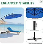NEWBULIG 10FT Patio Umbrella, Offset Cantilever Outdoor Patio Table Umbrella - Image 4